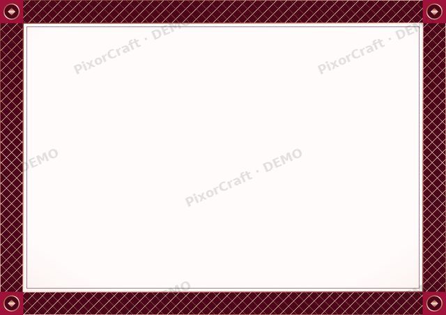 Wine & Rose Gold Lattice Border